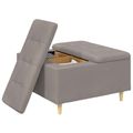 vidaXL Ottoman s Úložným Priestorom Sivohnedá 80 x 80 x 45 cm látka