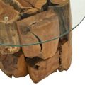 vidaXL Konferenčný stolík, tíkový masív, naplavené drevo 60 cm