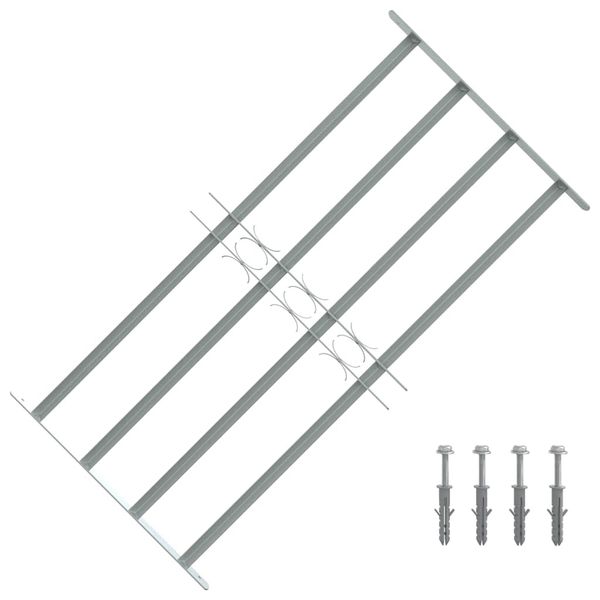 Nastaviteľná bezpečnostná okenná mreža so 4 priečkami 700-1050 mm