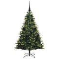 vidaXL Umelý vianočný stromček s kĺbmi 150 LED Zelená 120 cm PVC a PE