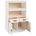 vidaXL Vysoká skrinka biela 67x40x108,5 cm masívna borovica