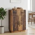 vidaXL Servírovacia skriňa so zásuvkou Staré drevo 66 x 34,5 x 87 cm