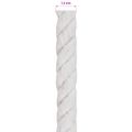 vidaXL Bavlnený povraz 12 mm 250 m Biela 100% bavlna