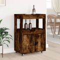 vidaXL Barový vozík dymový dub 60x39,5x89 cm kompozitné drevo