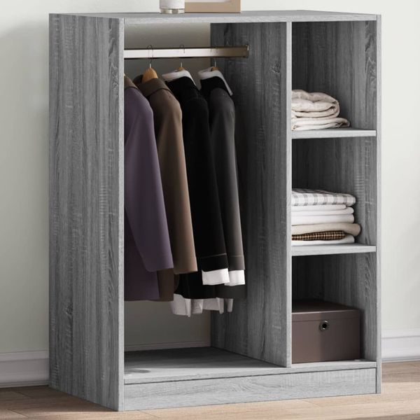 vidaXL Šatník sivý sonoma 77x48x102 cm kompozitné drevo
