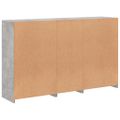 vidaXL Komoda s LED svetlami betónovo-sivá 162x37x100 cm
