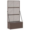 vidaXL Záhradná mriežka na kvetináče Hnedá 70 x 30 x 135 cm Kov