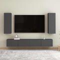 vidaXL TV skrinky 2 ks, lesklé sivé 30,5x30x60 cm, kompozitné drevo