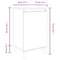 vidaXL Nočné stolíky 2 ks betónovo sivé 40x35x70 cm spracované drevo