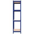 vidaXL Skladovacie regály 2 ks, modré 80x40x160 cm, oceľ a MDF
