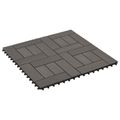 vidaXL Dlažba na terasu 11 ks Tmavohnedá 30 x 30 cm WPC