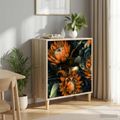 vidaXL Příborník LOCHEM Oranžový vzor 66 x 36,5 x 75 cm Sonoma