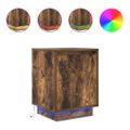 vidaXL Nočné skrinky s LED osvetlením 2 ks Dub dymový 38x34x50 cm