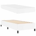 vidaXL Rám postele s matracmi Biela 100 x 200 cm látka