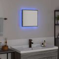 vidaXL Zrkadlo do kúpeľne s LED Sivý Sonoma 40 x 37 x 8.5 cm
