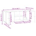 vidaXL TV skrinka Biela 102 x 34,5 x 50 cm Kompozitné drevo