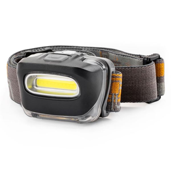 Čelová LED COB lampa 3xAAA 150 lúmenov IPX3