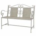 vidaXL Záhradná lavička 115 cm, oceľ, sivá