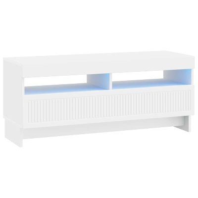 vidaXL LED TV kabinet Biela Kompozitné drevo