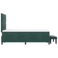 vidaXL Posteľ s pružinovým rámom Tmavozelená 200 x 120 cm Zamat