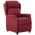vidaXL Polohovacie kreslo Víno červené Polyester