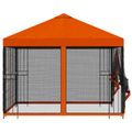 vidaXL Záhradný altánok so bočnými stenami 3 x 3 m Oranžová