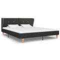 vidaXL Posteľ s matracom tmavosivá 160x200 cm jutová