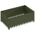 vidaXL Obrubník trávnika 4 ks 100 x 60 x 35 cm Oceľ Olivovo zelená