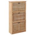 vidaXL Botník z orechového dreva 55x20x104 cm