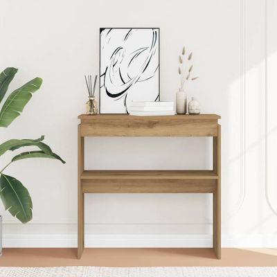vidaXL Konzolový stolík Artisan Dub 80x30x80 cm Konštruktérske drevo
