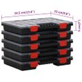 vidaXL Triediace boxy 10 ks 34,5x25x5 cm polypropylén
