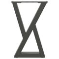 vidaXL Nohy konferenčného stolíka 2 ks antracitové 38x(42-43,3) cm oceľové