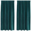 vidaXL Zatemňovacie závesy 2 ks Tmavozelená 140 x 175 cm Zamat