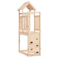 vidaXL Herná veža Hnedá 53 x 110,5 x 214 cm Masívne borovicové drevo