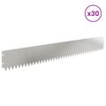 vidaXL Obrubník trávnika 30 ks 103 x 15 cm Oceľ Strieborná