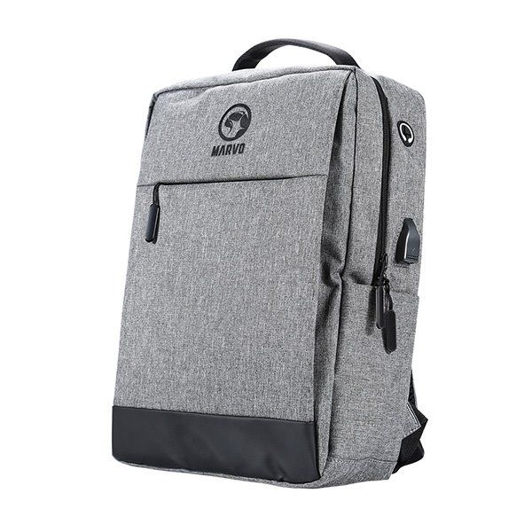 Batoh na notebook Marvo 15.6", BA-03, šedý z nylónu, USB port pre nabíjanie