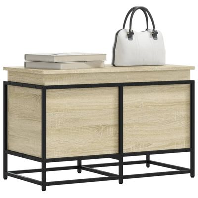 vidaXL Úložný box s vekom dub sonoma 80x40x51,5 cm kompozitné drevo