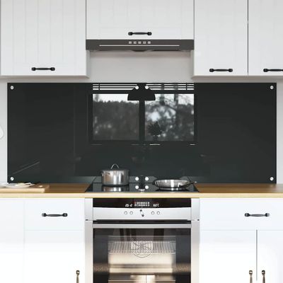 vidaXL Kuchynský obklad 2 pcs Tmavo šedá 80 x 60 cm tvrdené sklo