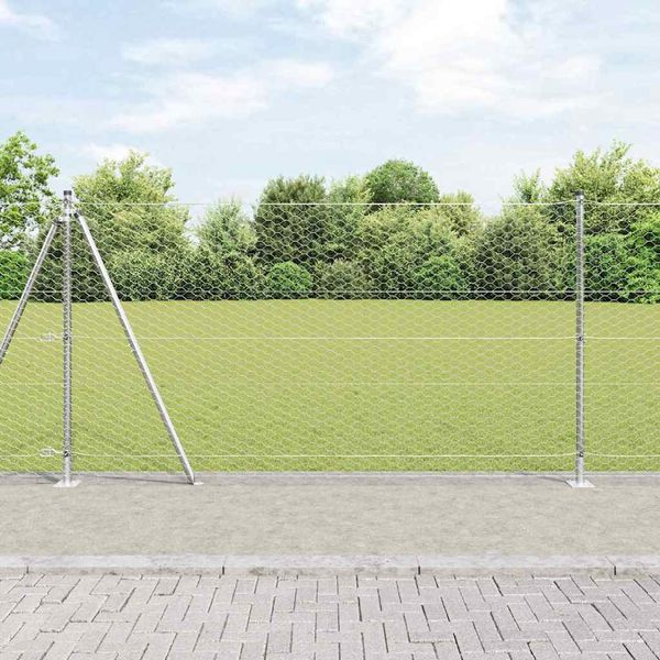 vidaXL Hexagonálne oplotenie s betónovým podstavcom 100 x 1,2 m