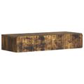 vidaXL Nástenný bočný stôl Dymový dub 87,5 x 34,5 x 17 cm