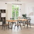 vidaXL Nohy k jedálenskému stolu v tvare U, 2 ks, prírodná oceľ, 70 x (72-73) cm, oceľ