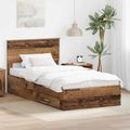 vidaXL Rám postele Staré drevo 100 x 200 cm Kompozitné drevo