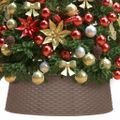 vidaXL Spodný kryt na vianočný stromček hnedý Ø 65x19,5 cm