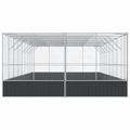 vidaXL Voliéra s nadstavcom strieborná 832x414x212 cm oceľ