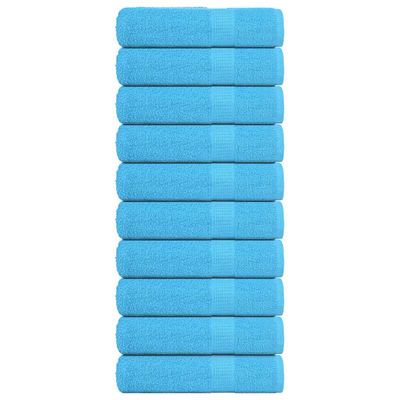 vidaXL Sprchové osušky FROGN 10 ks tyrkysové 70x140 cm 360 g/m²