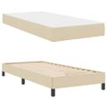 vidaXL Posteľ s pružinovým rámom Krémová 90 x 200 cm látka