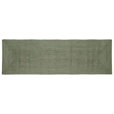 vidaXL Kusové koberce Obdĺžnikový Olivovo zelená 80 x 250 cm Juta