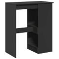 vidaXL Barový stôl s policami čierny 90x47,5x103,5 cm kompozitné drevo