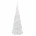 vidaXL Umelý vianočný stromček vyskakovací 200 LED biely 210 cm