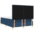 vidaXL LED box s pružinami s čelnou doskou Modrá 140 x 200 cm látka